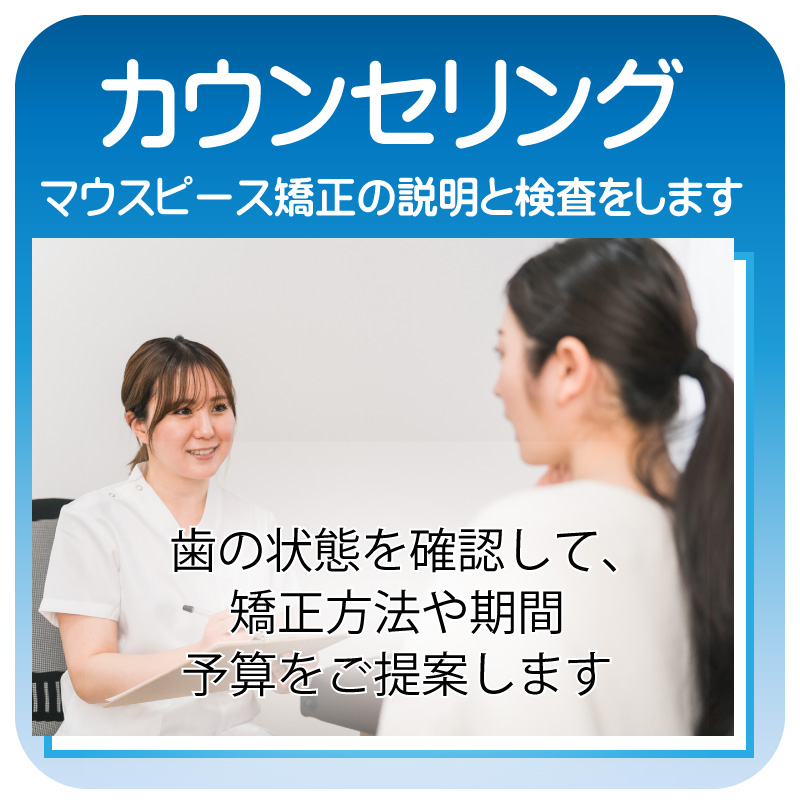 マウスピース矯正の説明と検査をします